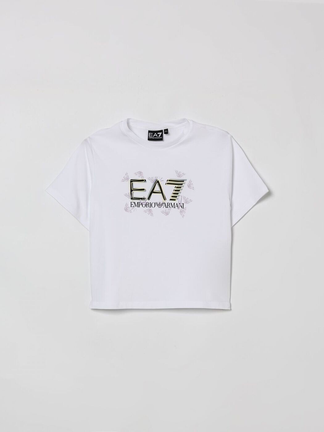 エン急性灰白髄炎 アルマーニ EA7 ロング捩りプルオーバー プルオーバー ガールズ 白いこと Long sleeve t-shirts 7G000151AF10373 関税 貨物輸送無料 2026SS gi
