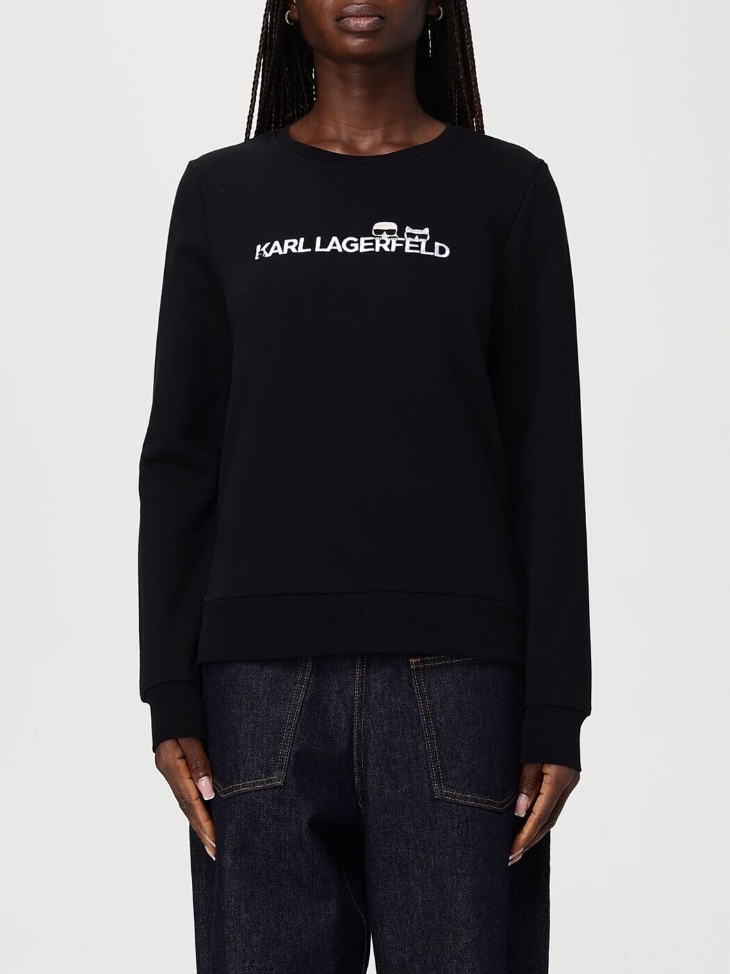 長い巻き毛 ラガーフェルド KARL LAGERFELD 調教師 レディース 黒いこと Sweatshirts 91KW1737 関税 貨物輸送無料 2026SS gi
