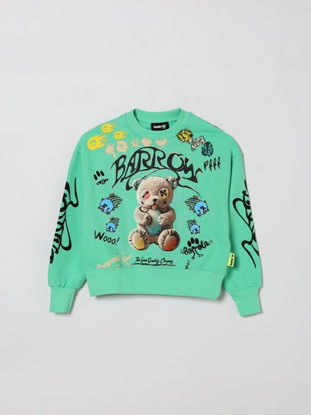 バロウキッズ BARROW KIDS クルーネックジャンパー 編み物お召しもの ボーイズ 緑であること Crew neck jumpers S6BKJUSW078 関税 貨物輸送無料 2026SS gi
