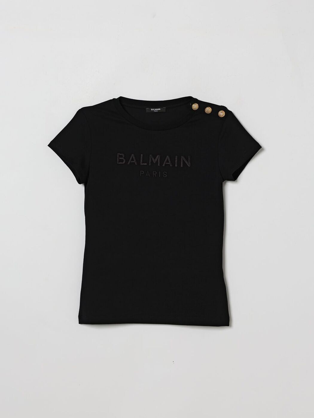 バルマン BALMAIN ロング捩りプルオーバー プルオーバー ガールズ 黒いこと Long sleeve t-shirts BY8A21Z3277 関税 貨物輸送無料 2026SS gi