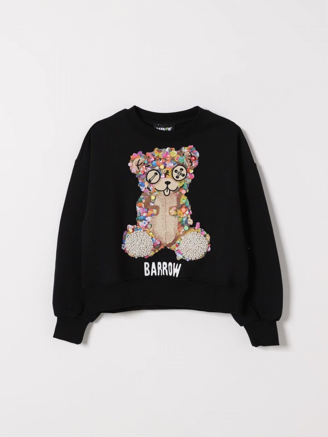 バロウキッズ BARROW KIDS クルーネックジャンパー 編み物御召しもの ガールズ 黒いこと Crew neck jumpers S6BKJGSW123 関税 貨物輸送無料 2026SS gi