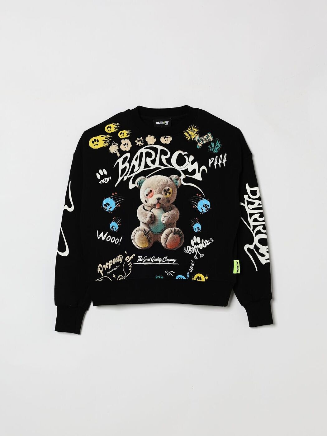 バロウキッズ BARROW KIDS クルーネックジャンパー 編み物御召しもの ボーイズ 黒いこと Crew neck jumpers S6BKJUSW078 関税 貨物輸送無料 2026SS gi