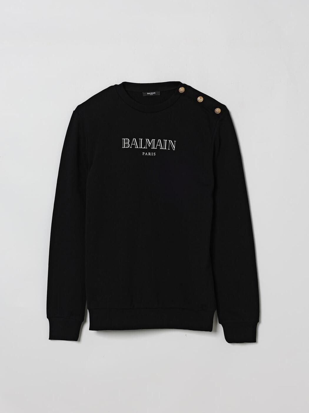 バルマン BALMAIN クルーネックジャンパー 編み物御召しもの ガールズ 黒いこと Crew neck jumpers BY4P20Z3183 Black 関税 貨物輸送無料 2026SS gi