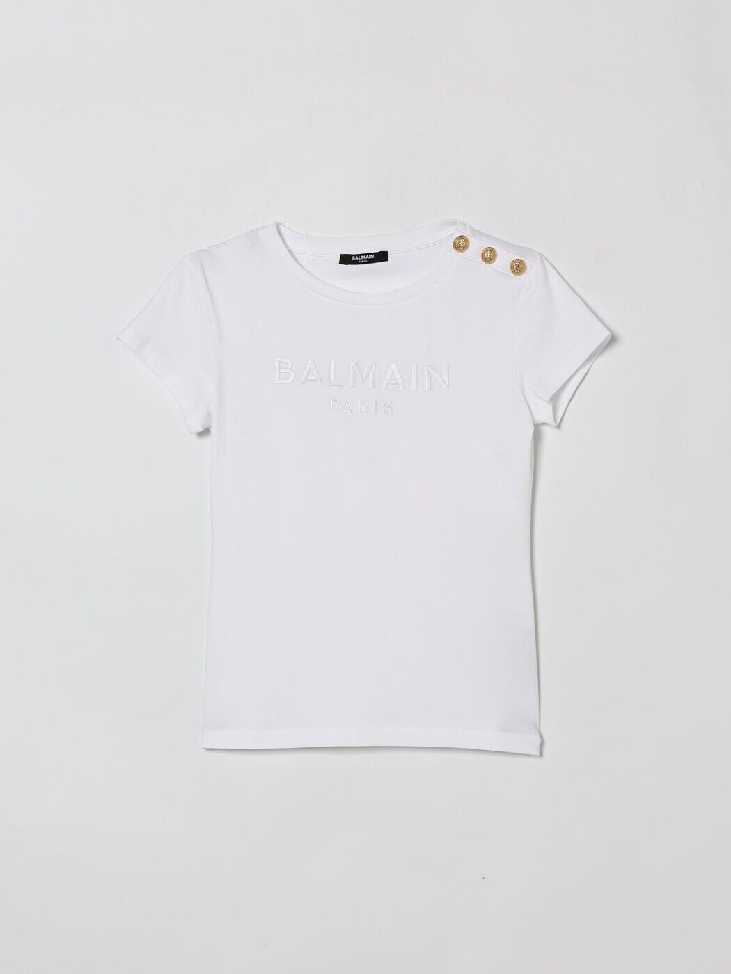 バルマン BALMAIN ロング捩りプルオーバー プルオーバー ガールズ 白いこと Long sleeve t-shirts BY8A21Z3277 関税 貨物輸送無料 2026SS gi