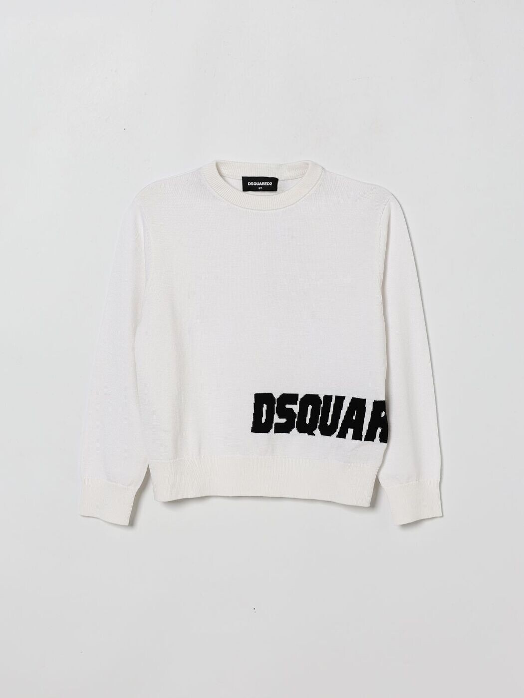 ディースクエアード DSQUARED2 クルーネックジャンパー 編み物御召しもの ボーイズ 白いこと Crew neck jumpers DQ3242D0ACT 関税 貨物輸送無料 2026SS gi