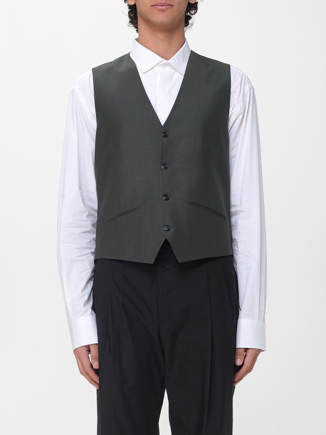 長い巻き毛 ラガーフェルド KARL LAGERFELD ジレ より良い メンズ 緑であること Vests 355010554035 関税 貨物輸送無料 2026SS gi