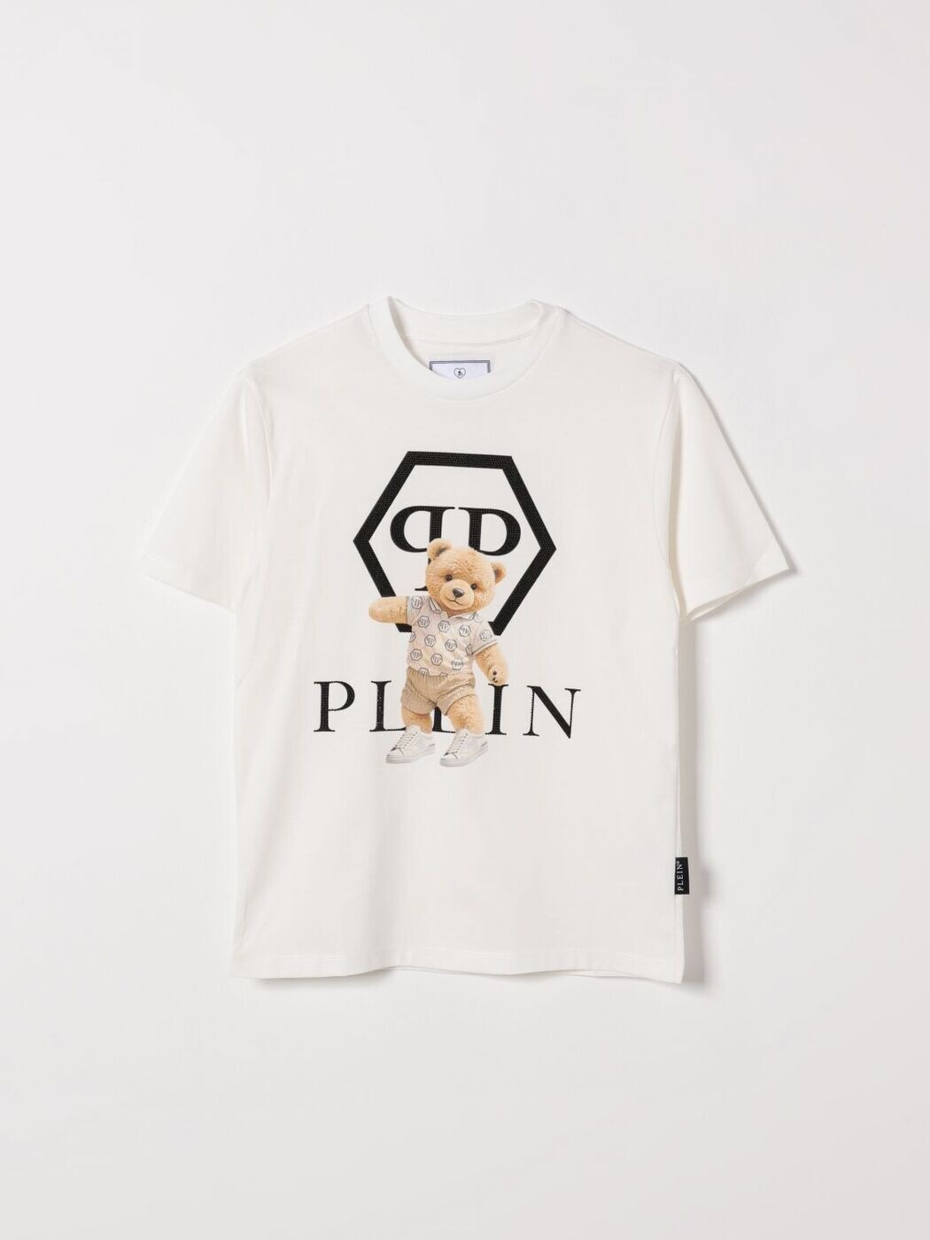 フィリップ 飾り気のない PHILIPP PLEIN ロング衣袂ティーシャツ ティーシャツ ガールズ 白いこと Long sleeve t-shirts S6PHJGTH202 関税 貨物輸送無料 2026SS gi