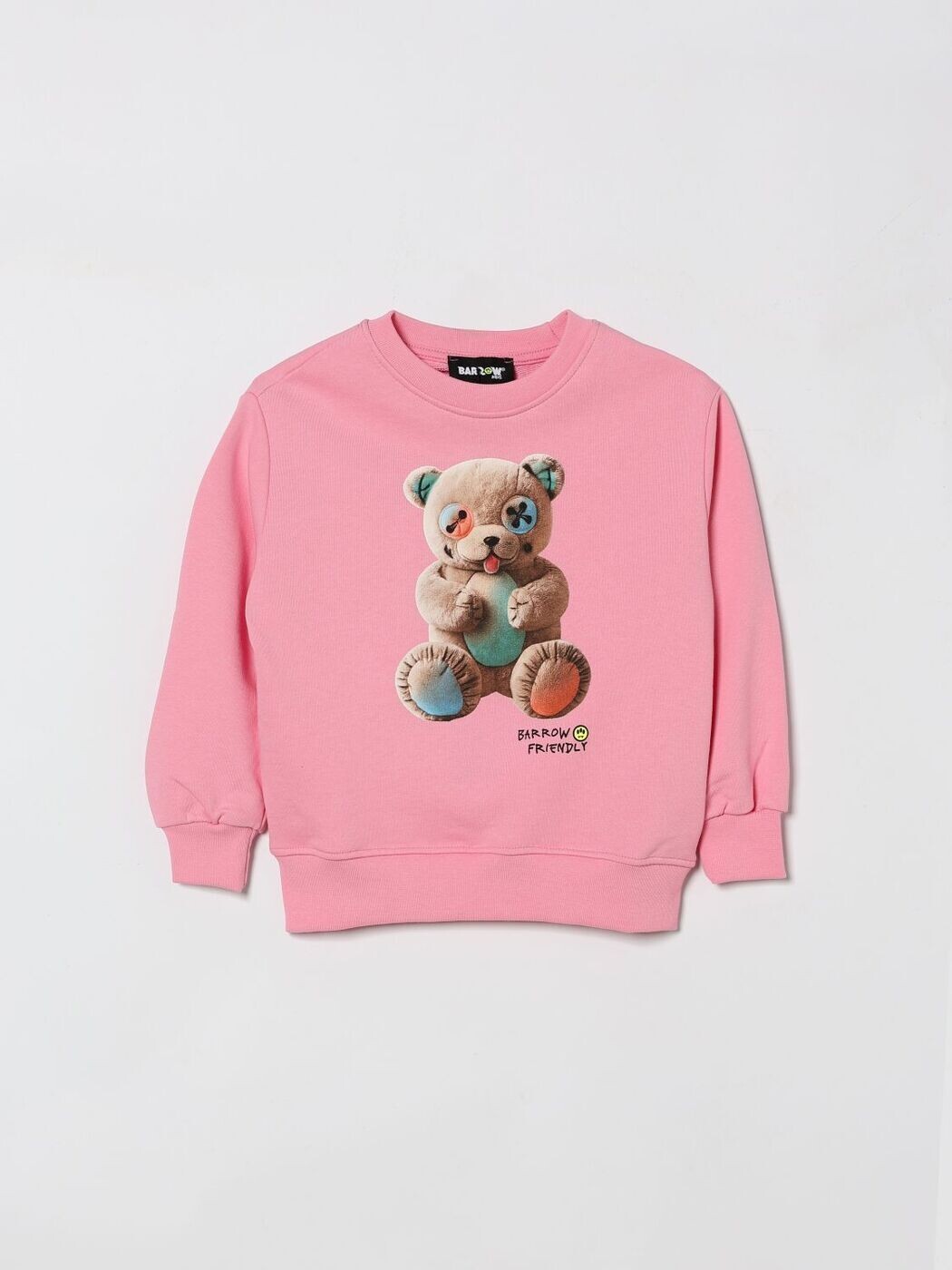 バロウキッズ BARROW KIDS クルーネックジャンパー 編み物御召しもの ガールズ さくら色 Crew neck jumpers S6BKJUSW005 関税 貨物輸送無料 2026SS gi