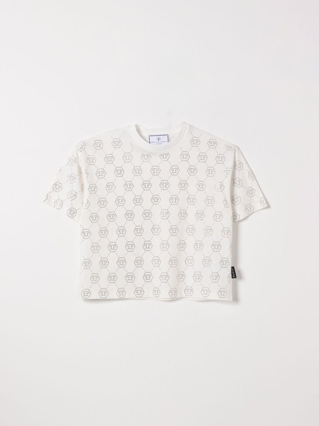 フィリップ 飾り気の無い PHILIPP PLEIN ロング捩りプルオーバー プルオーバー ガールズ 白いこと Long sleeve t-shirts S6PHJGTH201 関税 貨物輸送無料 2026SS gi