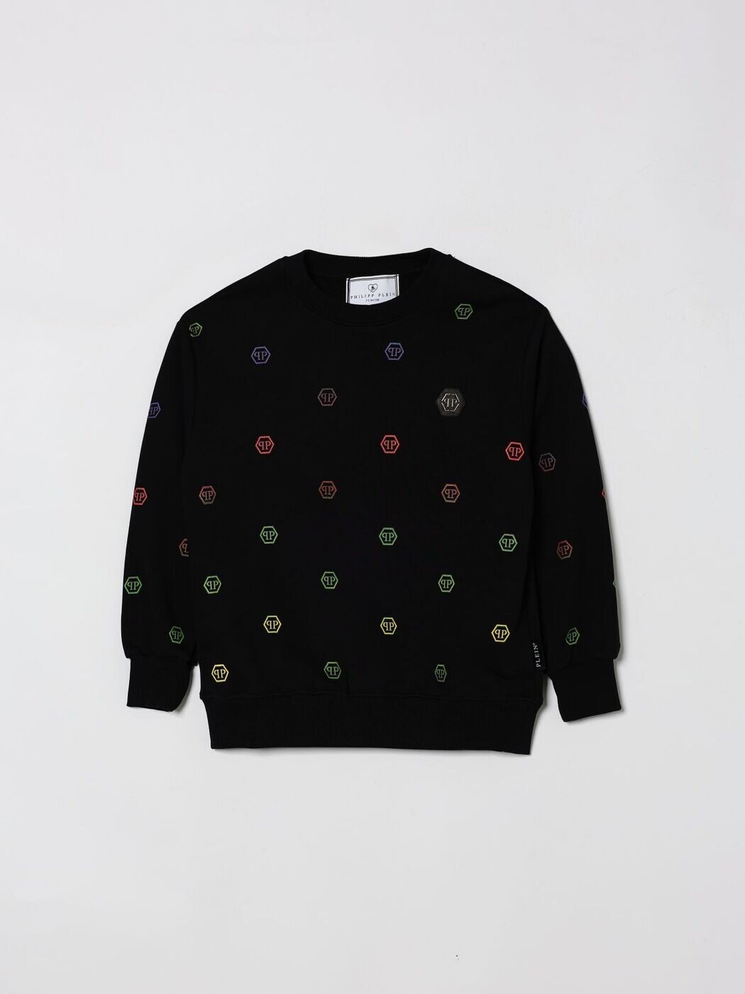 フィリップ 飾り気のない PHILIPP PLEIN クルーネックジャンパー 編み物御召しもの ボーイズ 黒いこと Crew neck jumpers S6PHJBSW009 関税 貨物輸送無料 2026SS gi