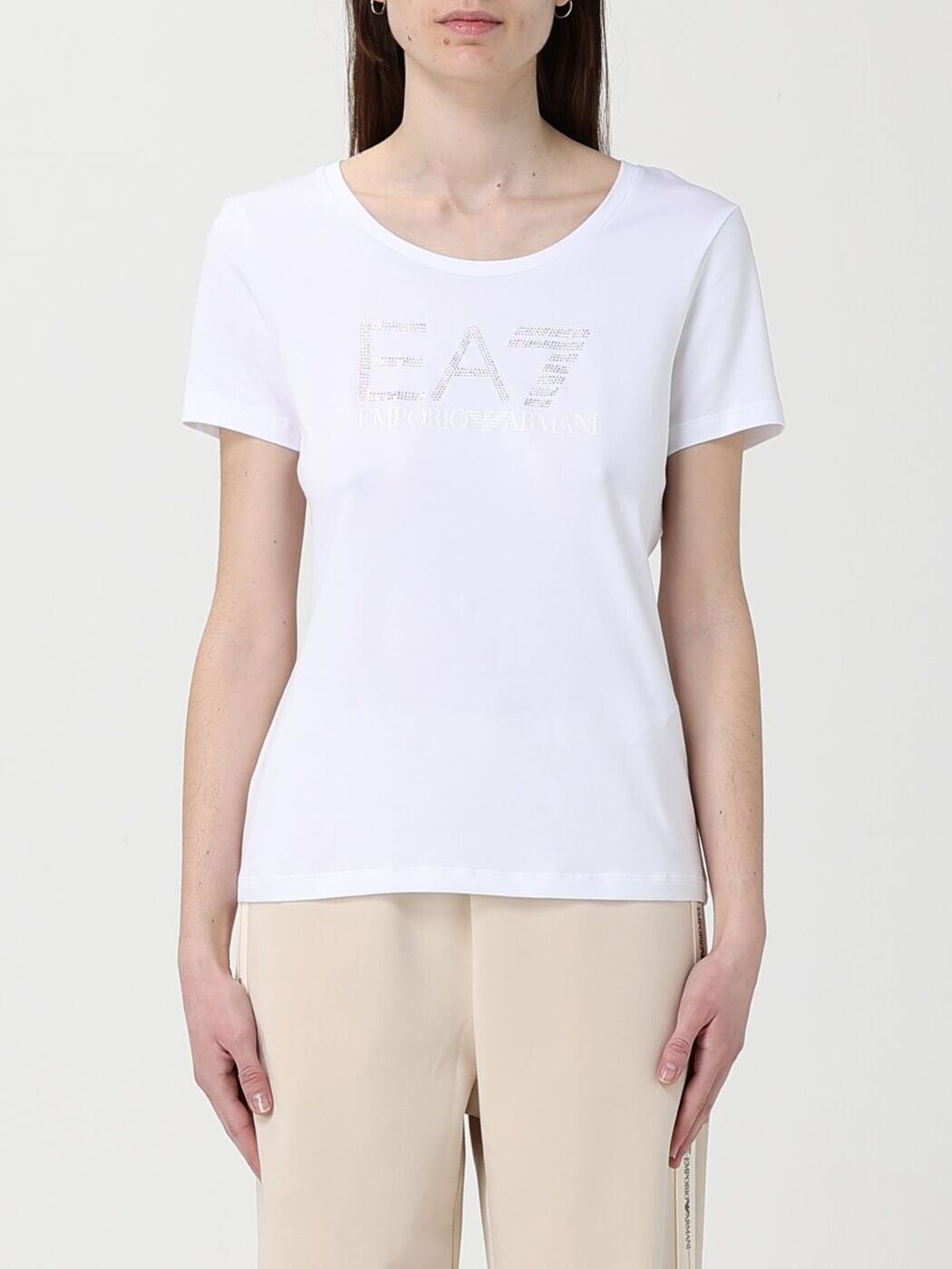 エン急性灰白髄炎 アルマーニ EA7 スポーツシャツ プルオーバー レディース 白いこと T-shirts and polo shirts 7W000536AF10373 関税 貨物輸送無料 2026SS gi