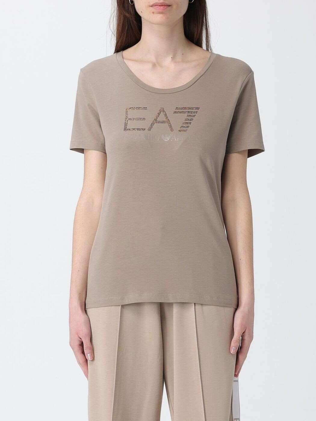 エン急性灰白髄炎 アルマーニ EA7 スポーツシャツ プルオーバー レディース ベージュ T-shirts and polo shirts 7W000536AF10373 関税 貨物輸送無料 2026SS gi