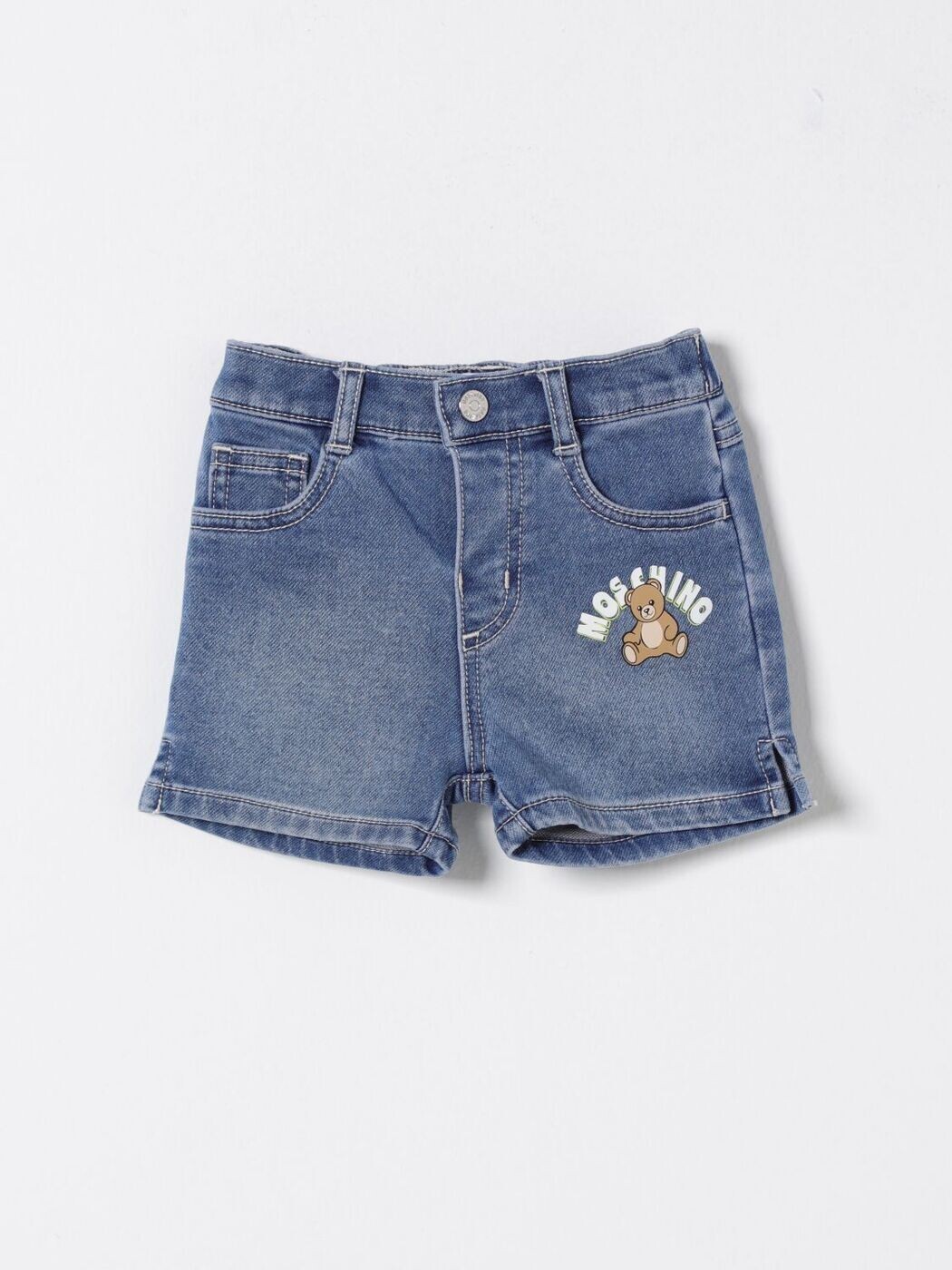モスキーノ MOSCHINO ズボン下 遊撃手ズボン下 ベビーユニセックス 青碧 Shorts MUQ01PLDE17 関税 貨物輸送無料 2026SS gi