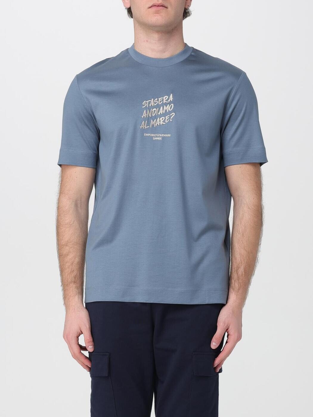 エン急性灰白髄炎 アルマーニ EMPORIO ARMANI プルオーバー メンズ 青色 T-shirts EM003649AF18312 関税 貨物輸送無料 2026SS gi