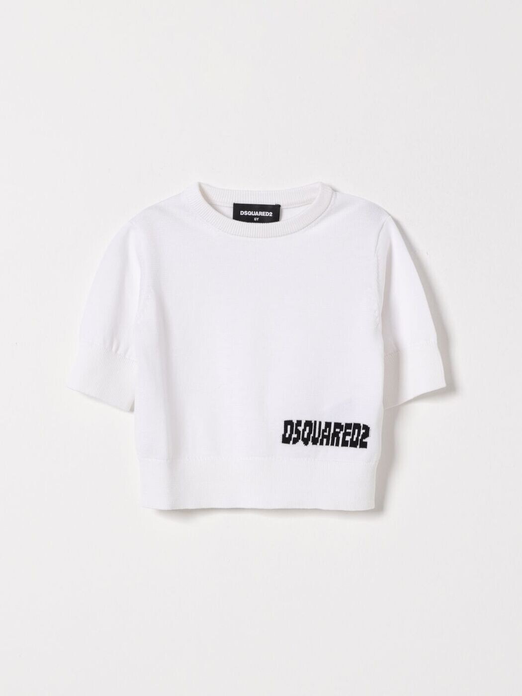 ディースクエアード DSQUARED2 ロング衣袂ティーシャツ ティーシャツ ガールズ 白いこと Long sleeve t-shirts DQ3241D0ACT 関税 貨物輸送無料 2026SS gi