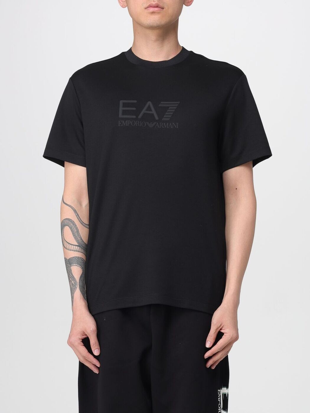 イーエーセブン EA7 プルオーバー メンズ 黒いこと T-shirts 7M001358AF13862 関税 貨物輸送無料 2026SS gi