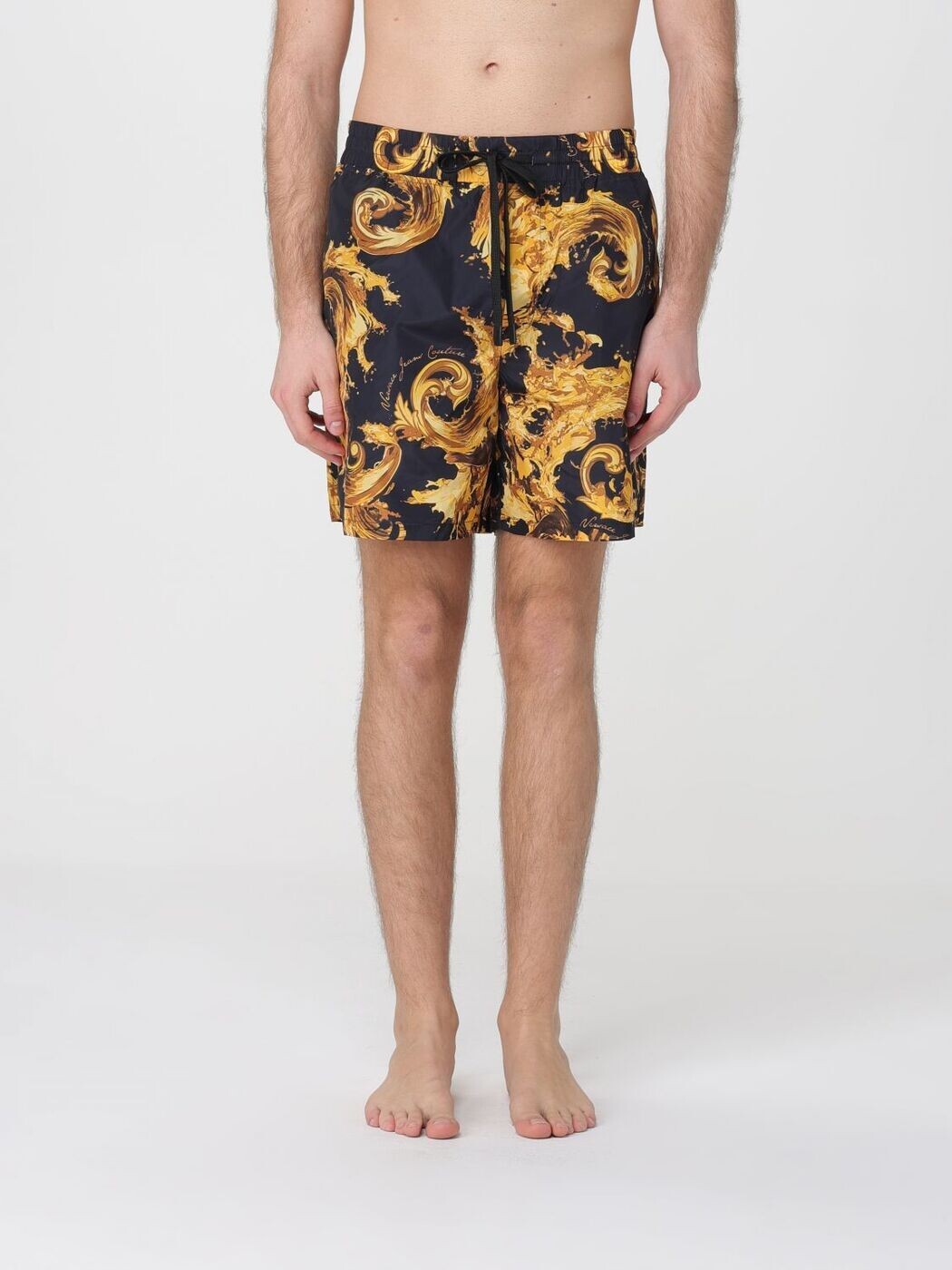 ヴェルサーチ デニム クチュール VERSACE JEANS COUTURE 水泳着 スイムウェア メンズ 黒いこと Swimwear 80GAD11DCQ25D 関税 貨物輸送無料 2026SS gi