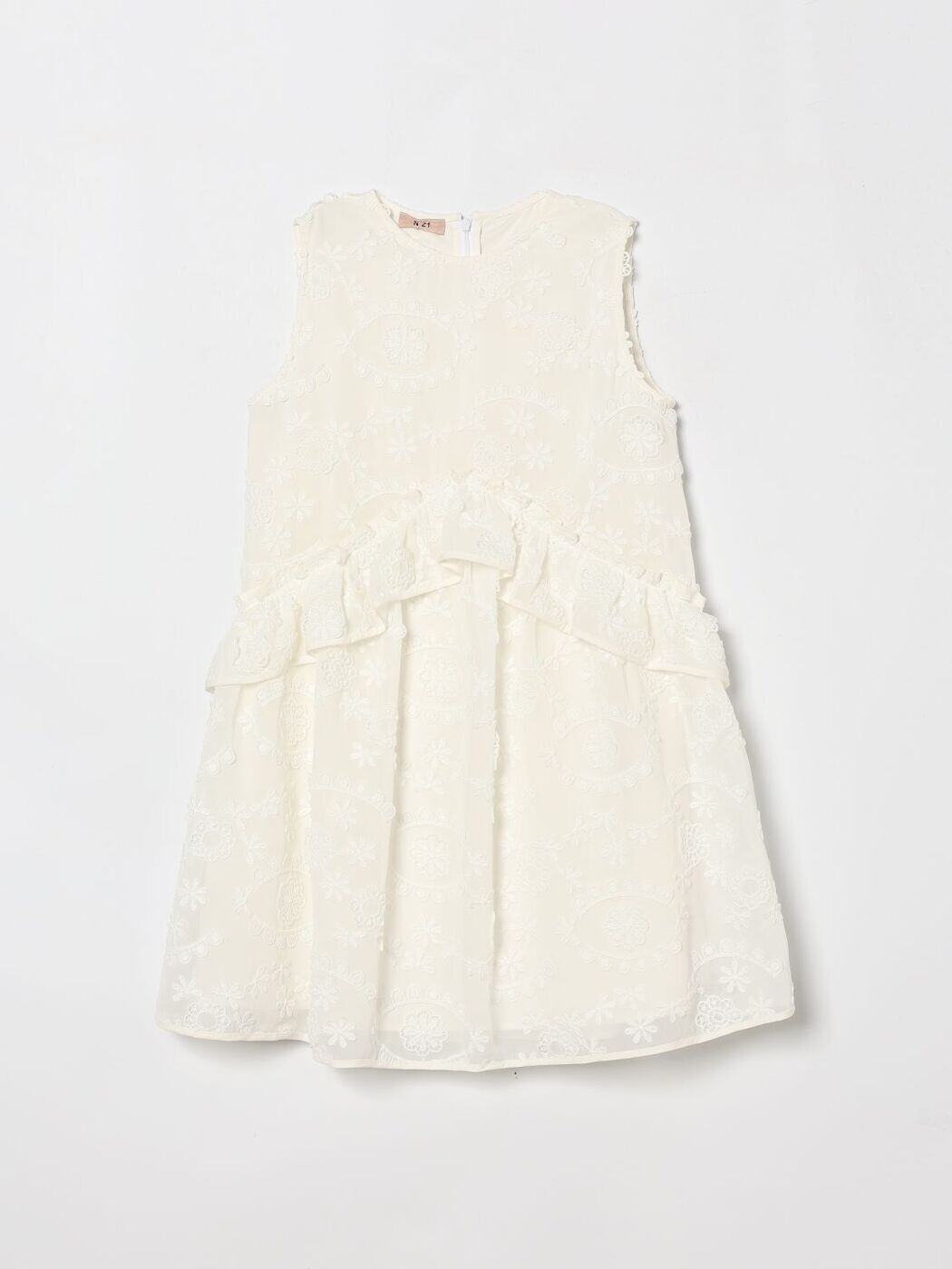 ヌメロ ヴェントゥーノ N 21 ロングお召しもの お召しもの ガールズ 白いこと Long dresses N2109QN0475 関税 貨物輸送無料 2026SS gi
