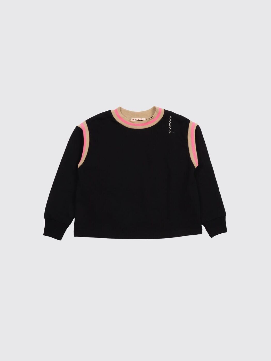 マルニ MARNI クルーネックジャンパー 編み物御召しもの ボーイズ 黒いこと Crew neck jumpers M01554M00V0 関税 貨物輸送無料 2025AW gi