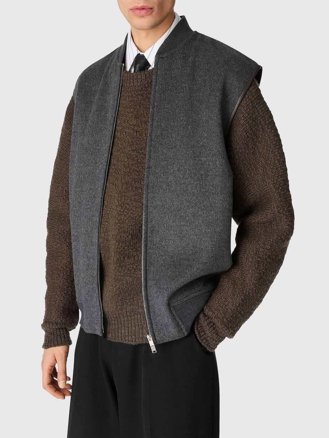 ボッテガ ヴェネタ BOTTEGA VENETA ジレ より良い メンズ 薄墨色 Vests 837084V4CB0 関税 貨物輸送無料 2025AW gi