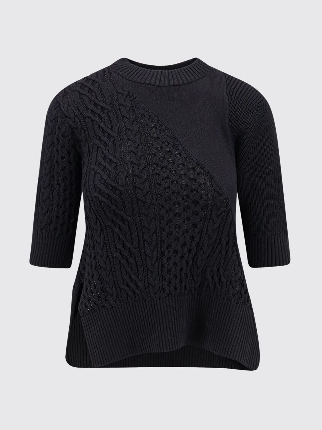サカイ SACAI スウェーター 編み物お召しもの レディース 黒いこと Knitwear 2508018 関税 貨物輸送無料 2025AW gi