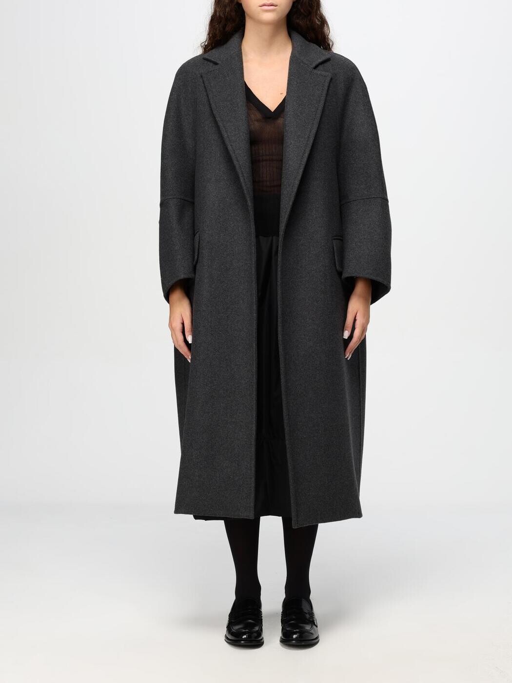 マックス パンパノウサギ MAX MARA トレンチコート 厚地の外套 レディース 薄墨色 Coats and trench coats 2421016433600 関税 貨物輸送無料 2025AW gi