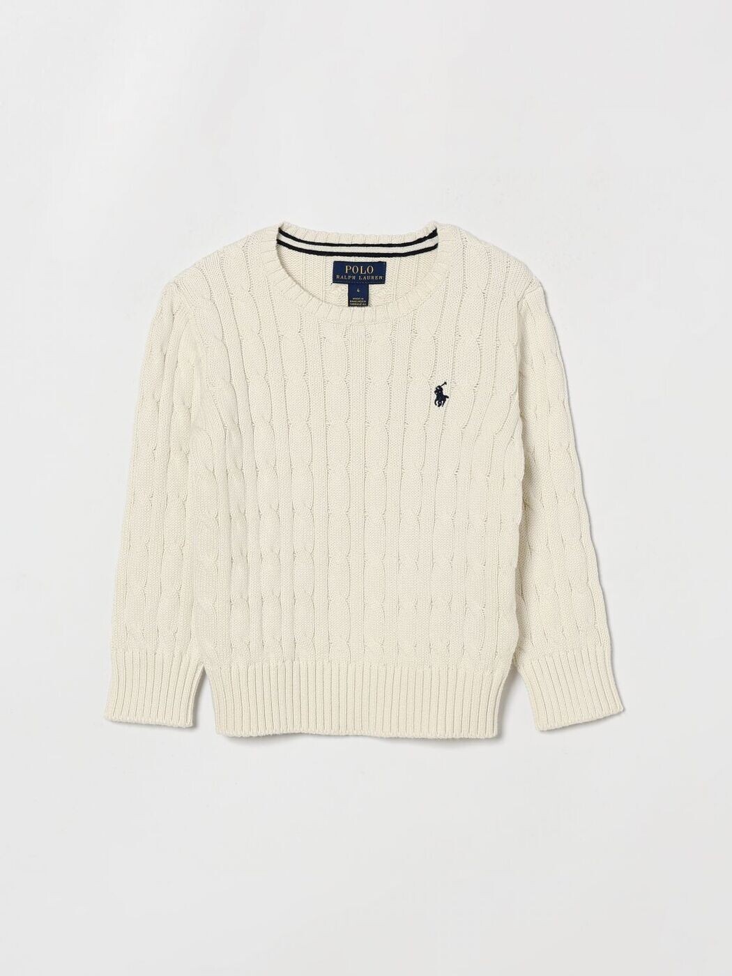 ポロ・ラルフローレン POLO RALPH LAUREN クルーネックジャンパー 編み物お召しもの ボーイズ 白いこと Crew neck jumpers 322702674 関税 貨物輸送無料 2026SS gi