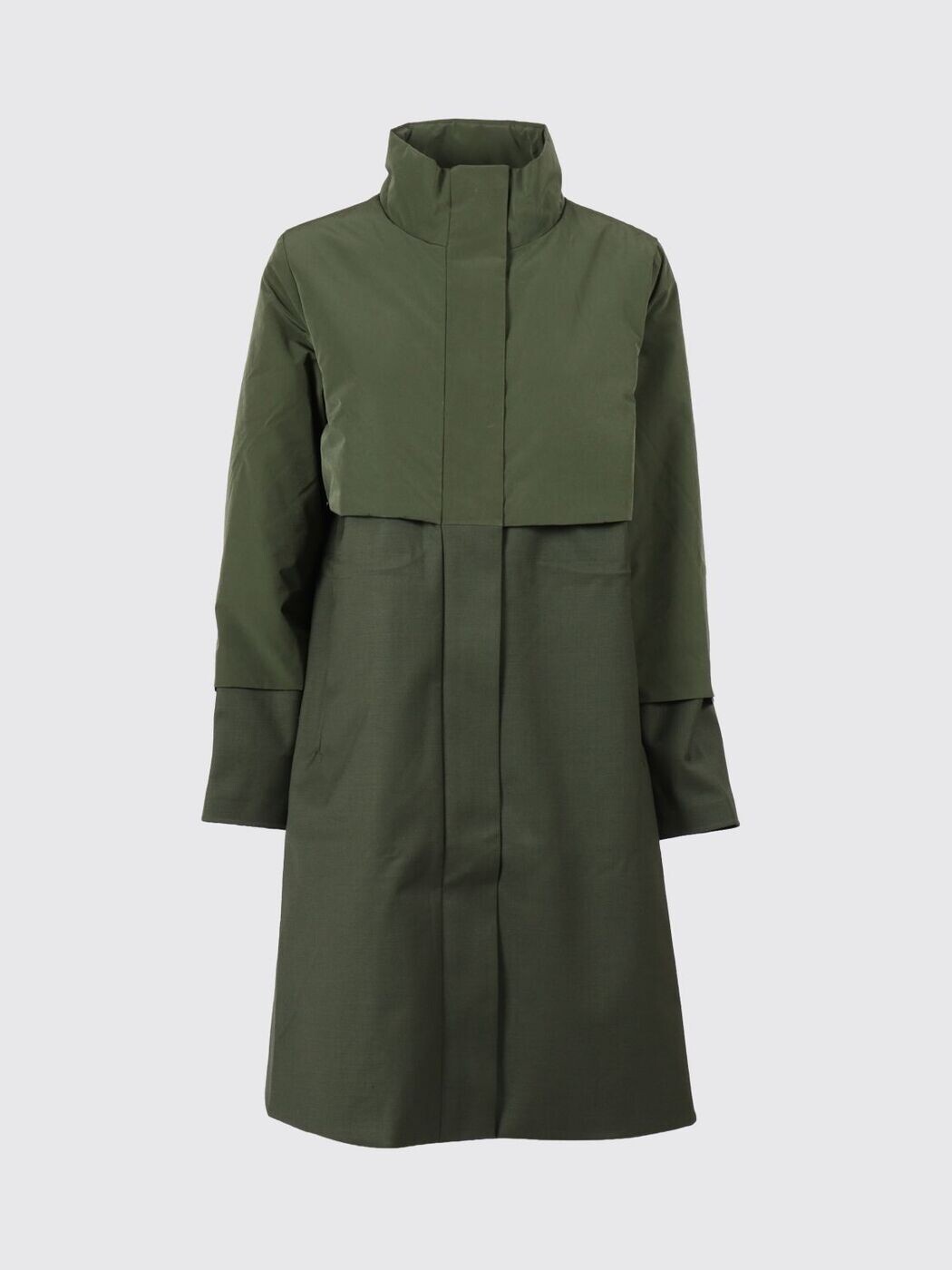 ケイ通い路 KWAY トレンチコート 厚地の外套 レディース 緑であること Coats and trench coats K71367W 関税 貨物輸送無料 2025AW gi