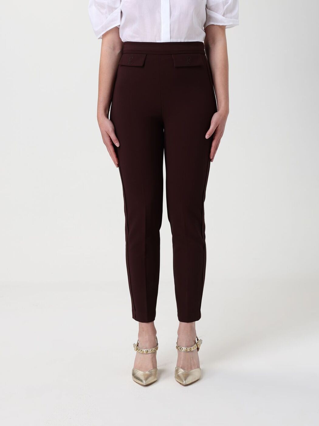 エリザベッタ フランキ ELISABETTA FRANCHI ズボン パンツ レディース ブラウン Trousers PA17061E2 Brown 関税 送料無料 2026SS gi|BRANDSHOP「il Tesoro」