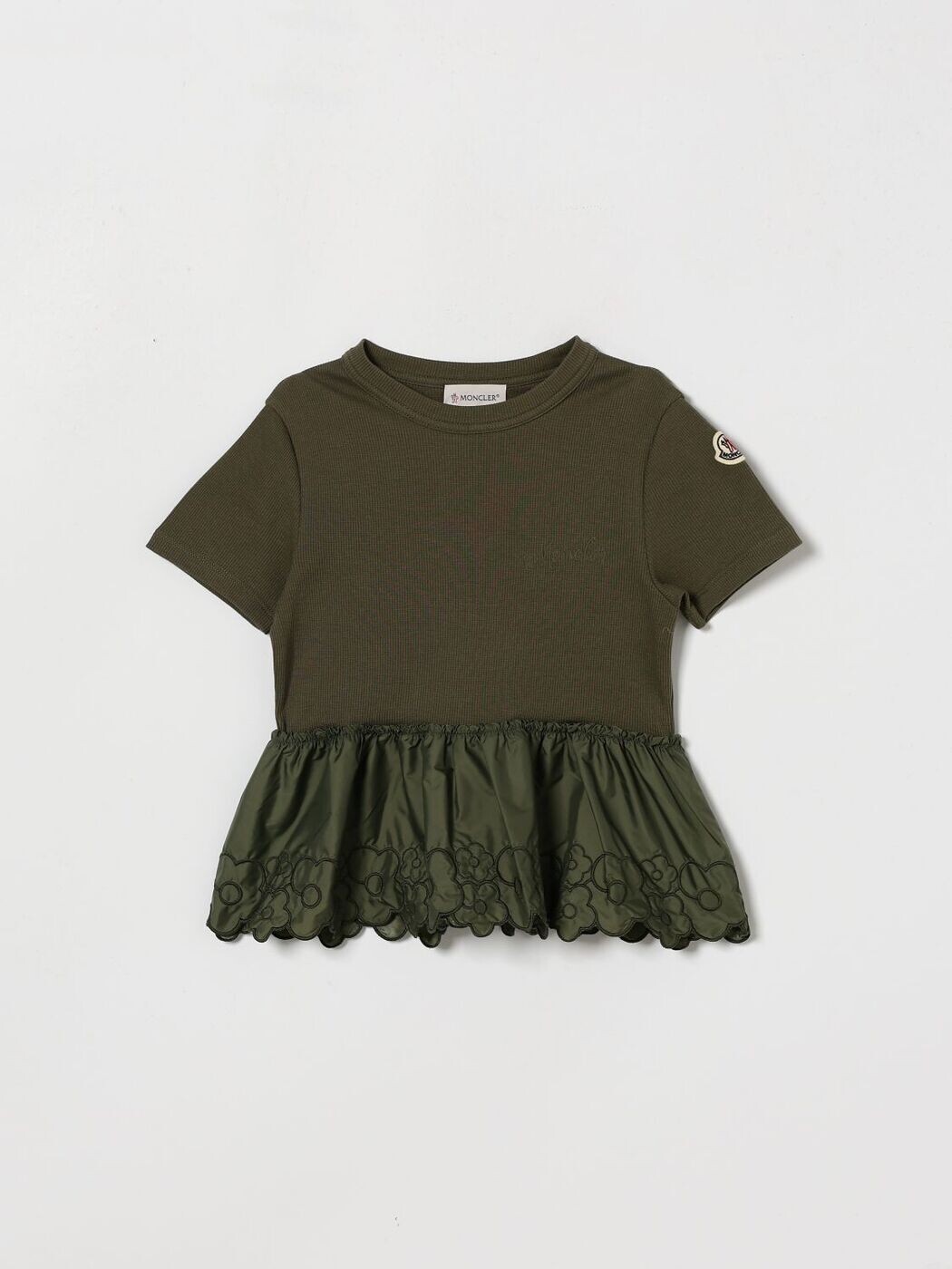モンク軌跡 MONCLER ロング衣袂ティーシャツ ティーシャツ ガールズ 緑であること Long sleeve t-shirts 48C0000889AHP 関税 貨物輸送無料 2026SS gi