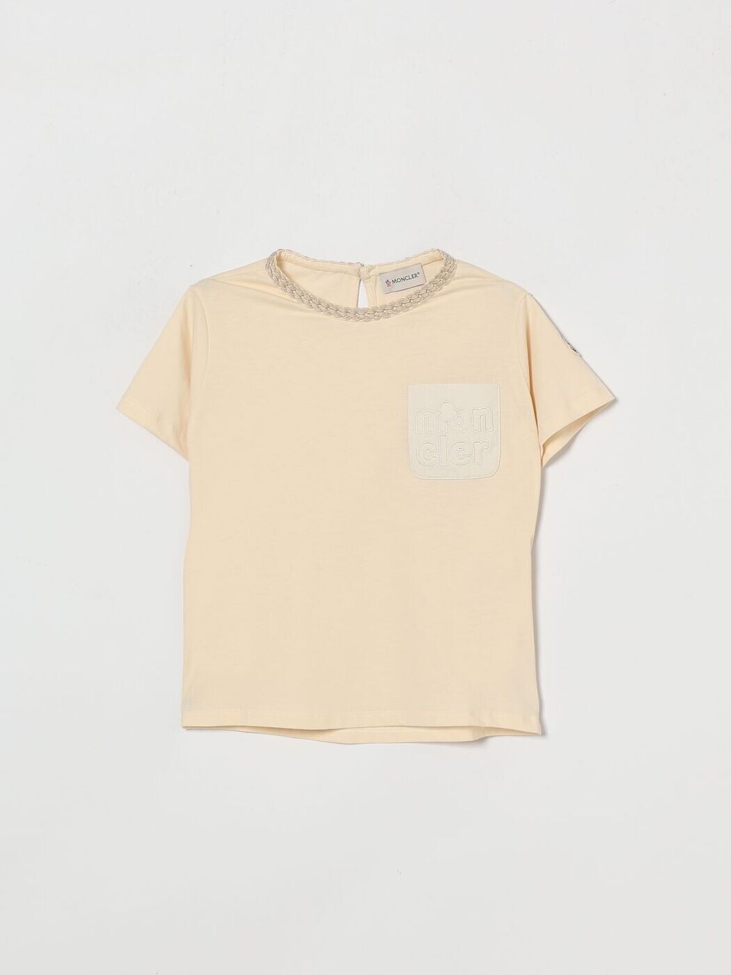 モンク線路 MONCLER ロング捩りプルオーバー プルオーバー ガールズ 白いこと Long sleeve t-shirts 48C0000583907 関税 貨物輸送無料 2026SS gi