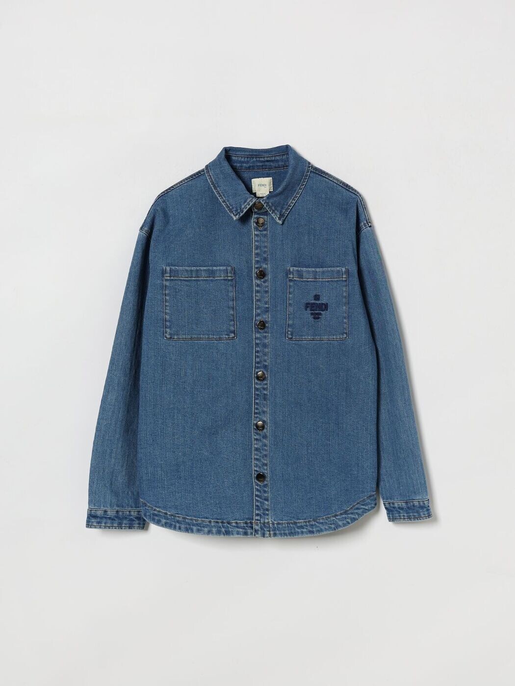 FENDI FENDI プルオーバー ボーイズ 青碧 Casual shirts JUA267AVVU 関税 貨物輸送無料 2026SS gi