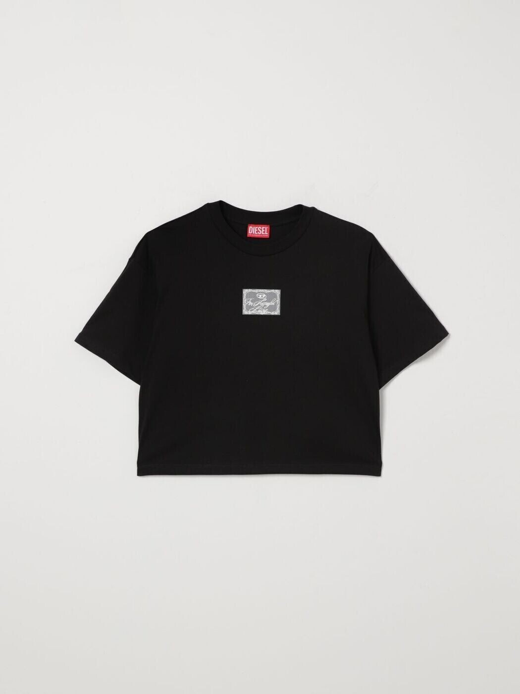 ディーゼル DIESEL ロング衣袂ティーシャツ ティーシャツ ガールズ 黒いこと Long sleeve t-shirts J026050GRAI 関税 貨物輸送無料 2026SS gi