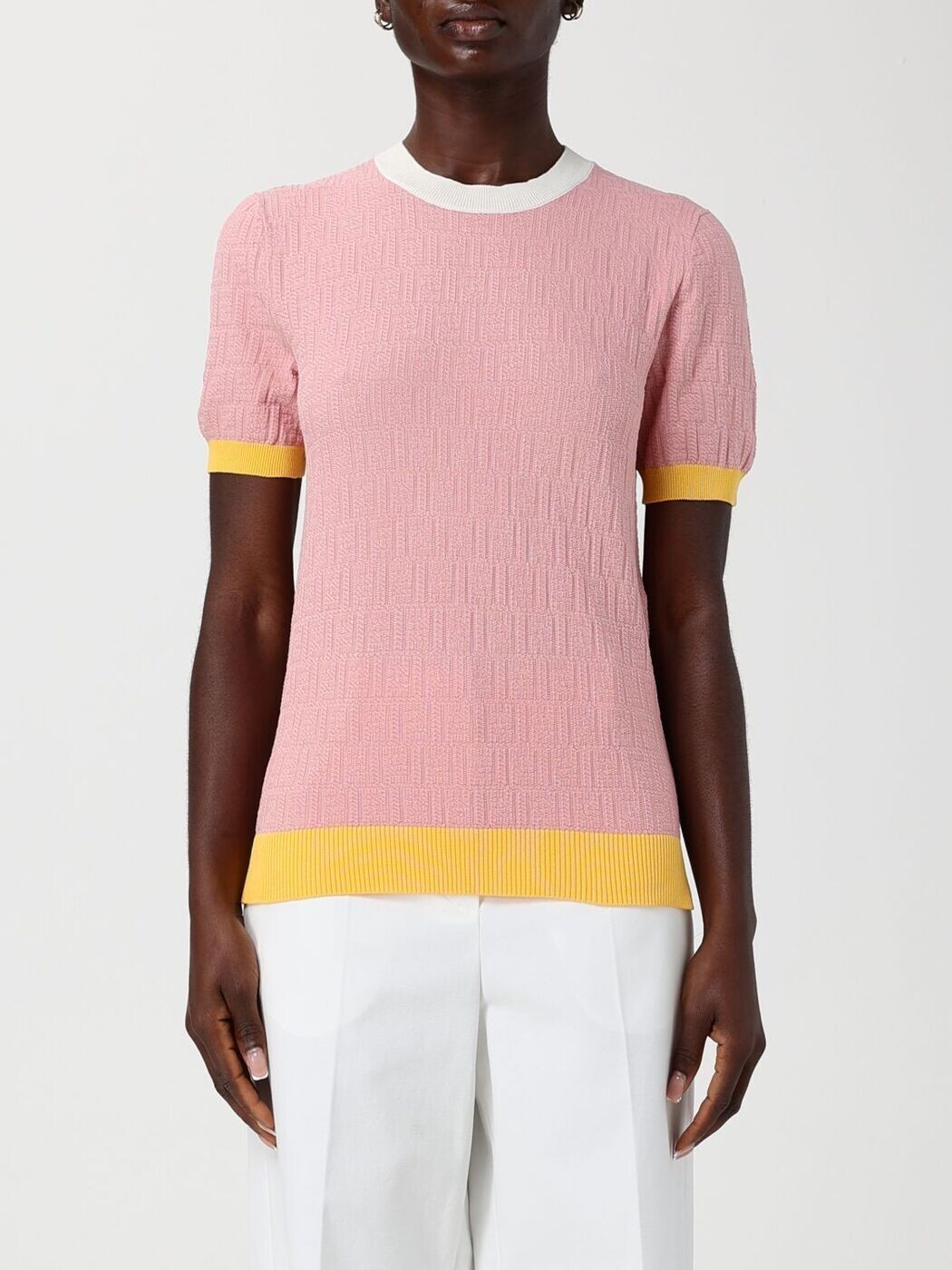 フェンディ FENDI スウェーター 編み物お召しもの レディース サクラ色 Knitwear FZXE94AW4S 関税 貨物輸送無料 2026SS gi