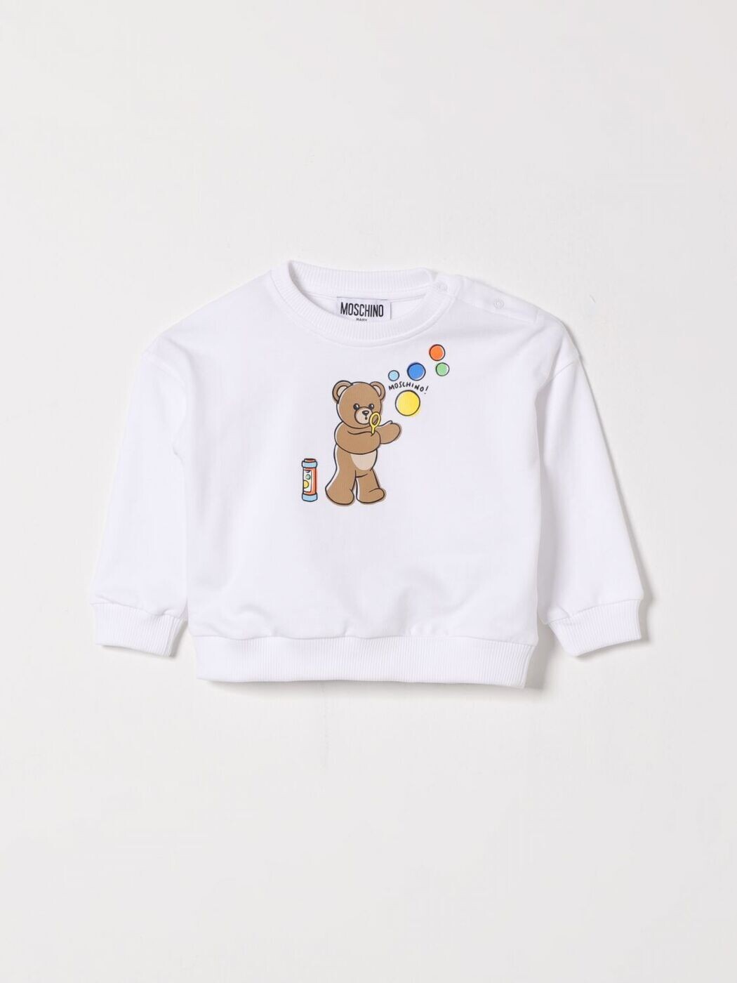 モスキーノ MOSCHINO クルーネックジャンパー 編み物御召しもの ボーイズ 白いこと Crew neck jumpers MUF069LCA19 関税 貨物輸送無料 2026SS gi