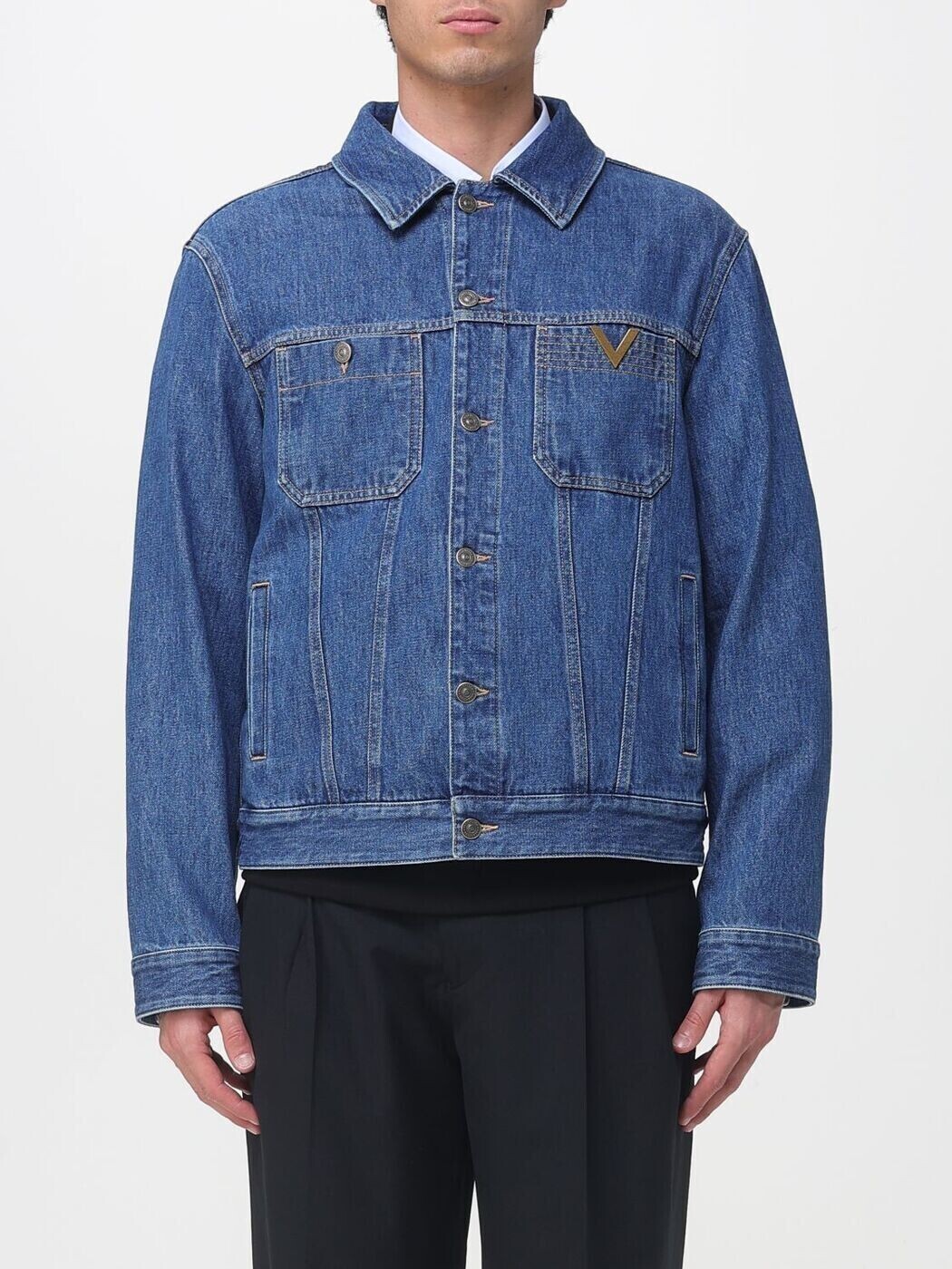 バレンチノ VALENTINO 上衣 メンズ 青色 Jackets 8V3DC14FB6M 関税 貨物輸送無料 2026SS gi メンズファッション-コート・ジャケット