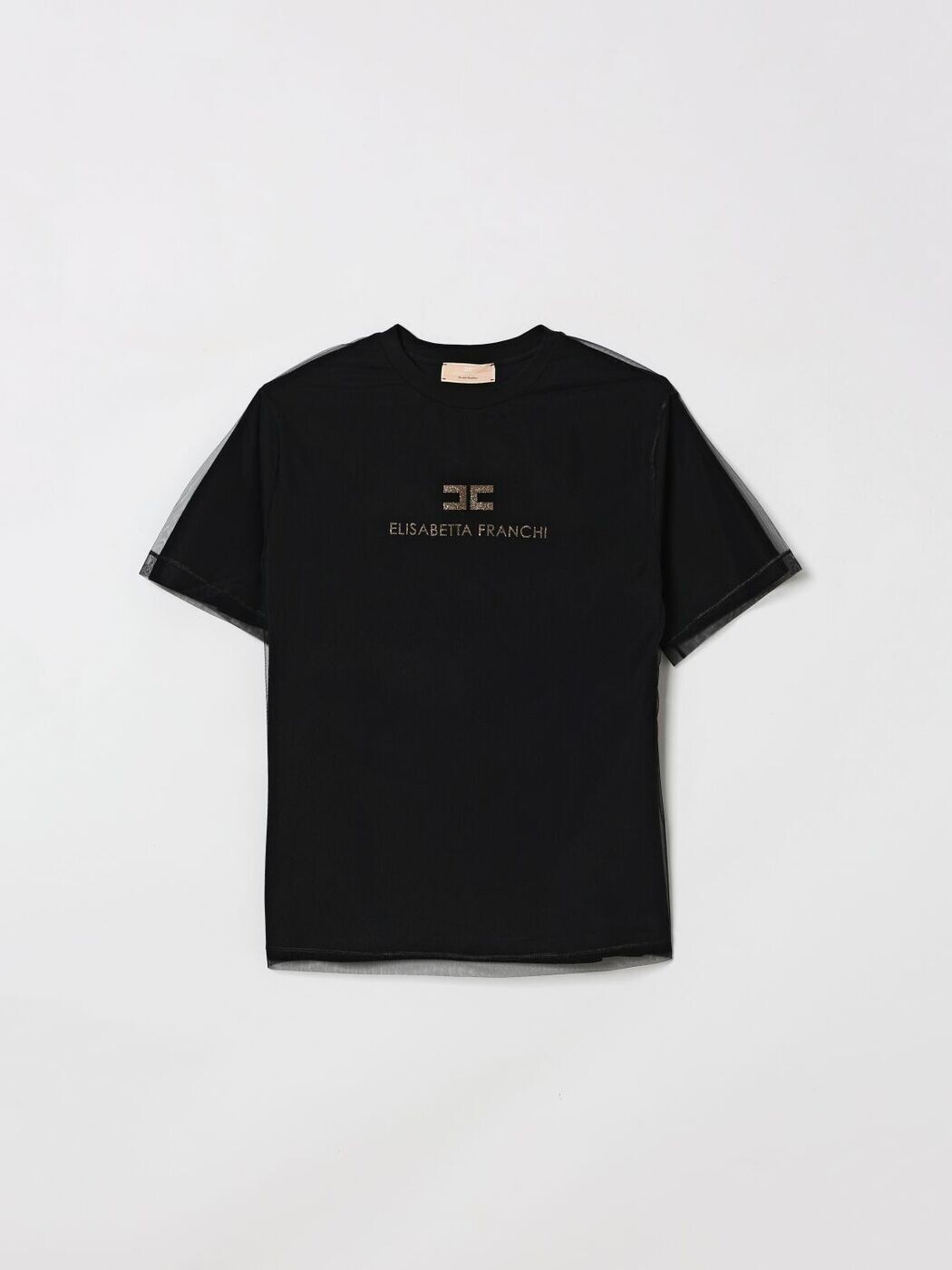 エリザベッタ フランキ ELISABETTA FRANCHI 天使の都市 MIA BAMBINA ロング捩りプルオーバー プルオーバー ガールズ 黒いこと Long sleeve t-shirts EFTS2550JE006 関税 貨物輸送無料 2026SS gi