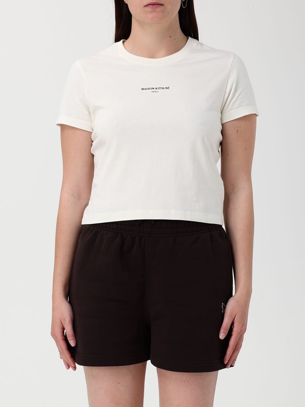 住みか 稲荷 MAISON KITSUNE スポーツシャツ プルオーバー レディース ベージュ T-shirts and polo shirts QW00100KJ7026 関税 貨物輸送無料 2026SS gi