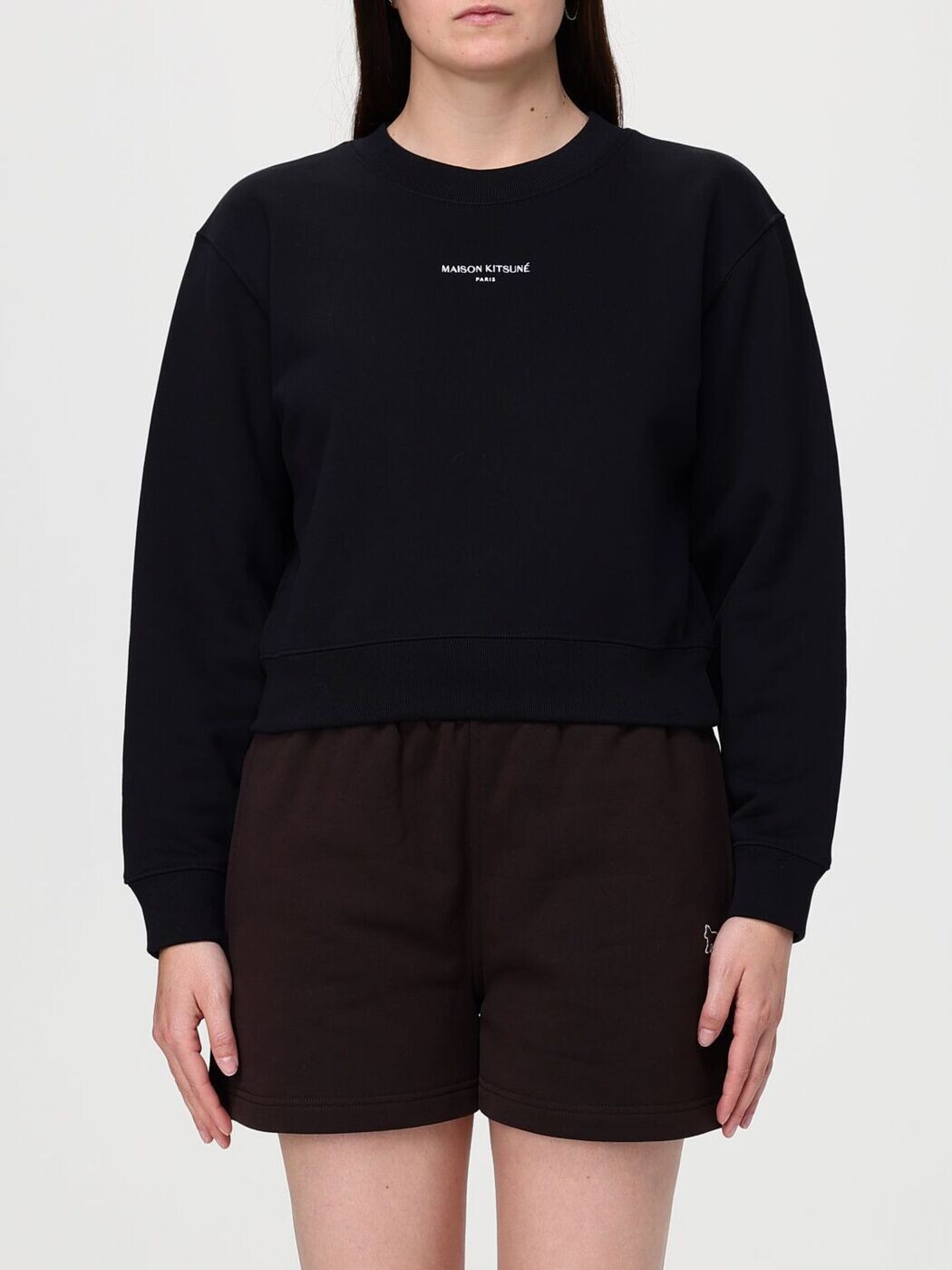 住みか 稲荷 MAISON KITSUNE 調教師 レディース 黒いこと Sweatshirts QW00300KM0341 関税 貨物輸送無料 2026SS gi