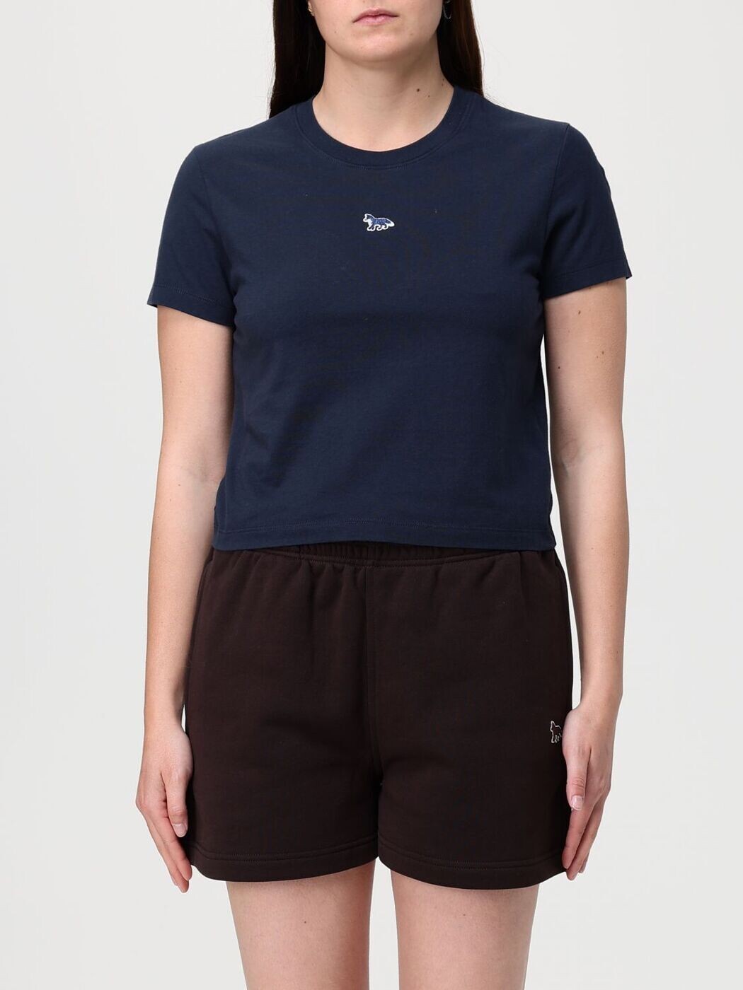 住みか 稲荷 MAISON KITSUNE スポーツシャツ プルオーバー レディース 青み T-shirts and polo shirts MW00105KJ7026 関税 貨物輸送無料 2026SS gi