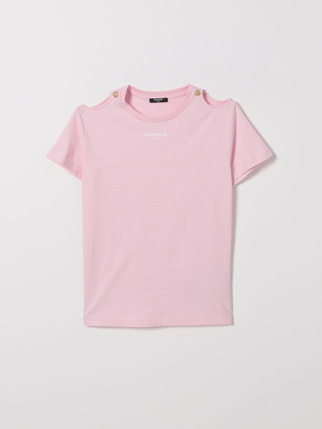 バルマン BALMAIN ロング衣袂ティーシャツ ティーシャツ ガールズ さくら色 Long sleeve t-shirts BY8B51ZS3672 関税 貨物輸送無料 2026SS gi