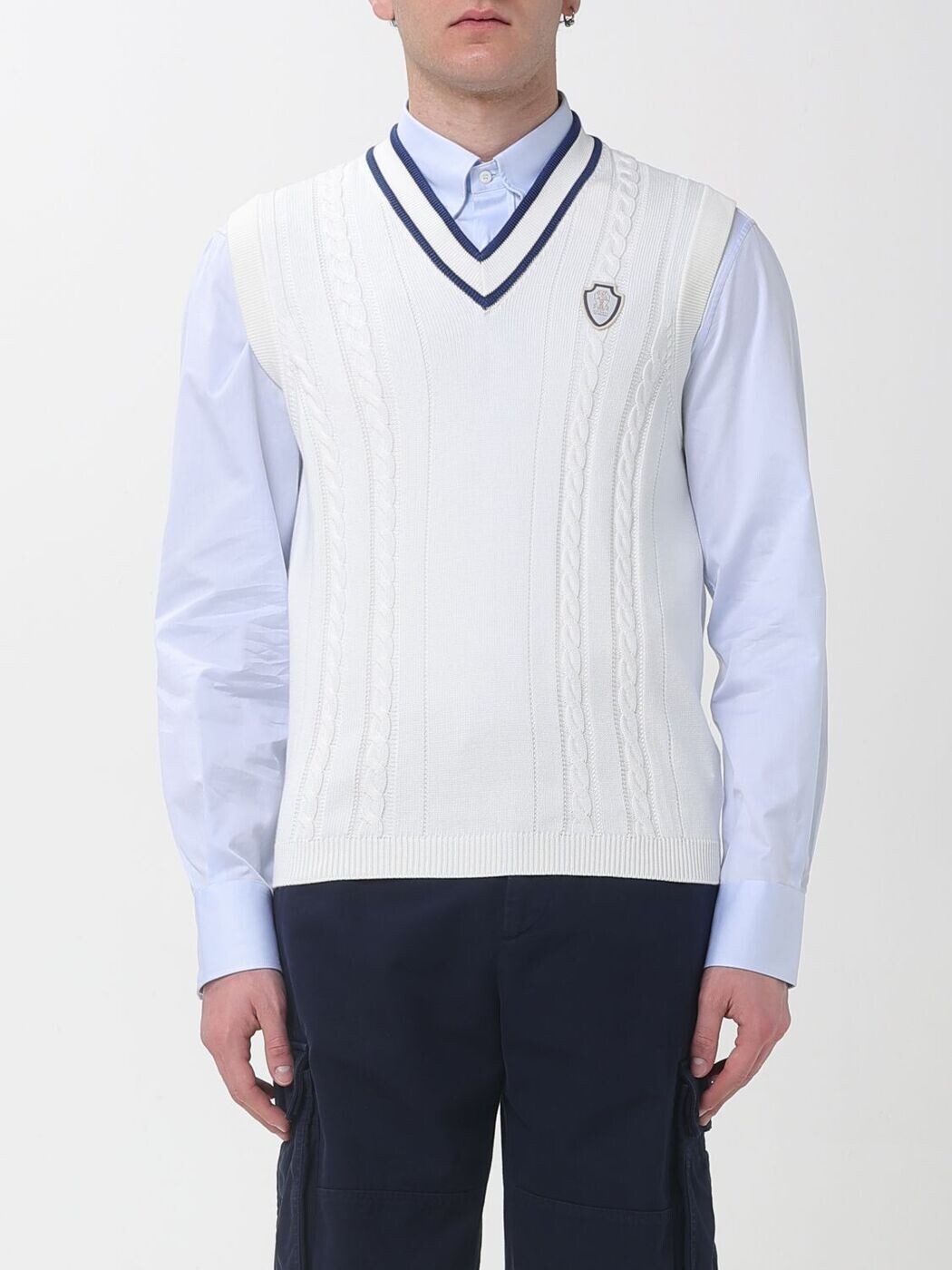ブルネロ クチネリ BRUNELLO CUCINELLI ジレ より良い メンズ 白いこと Vests M28707917T 関税 貨物輸送無料 2026SS gi