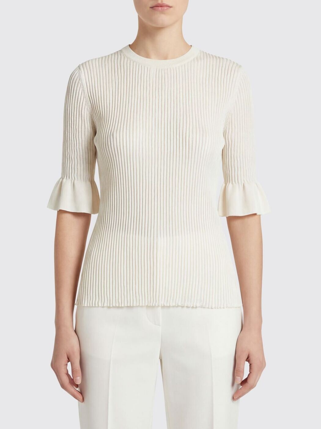 ジルサンダー JIL SANDER スウェーター 編み物お召しもの レディース 白いこと Knitwear J02GC0144J18363 関税 貨物輸送無料 2026SS gi
