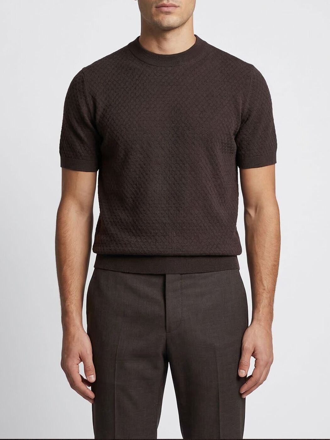 パオロペコラ PAOLO PECORA プルオーバー 編み物御召しもの メンズ 赤銅色 Knitwear A047F100 Brown 関税 貨物輸送無料 2026SS gi