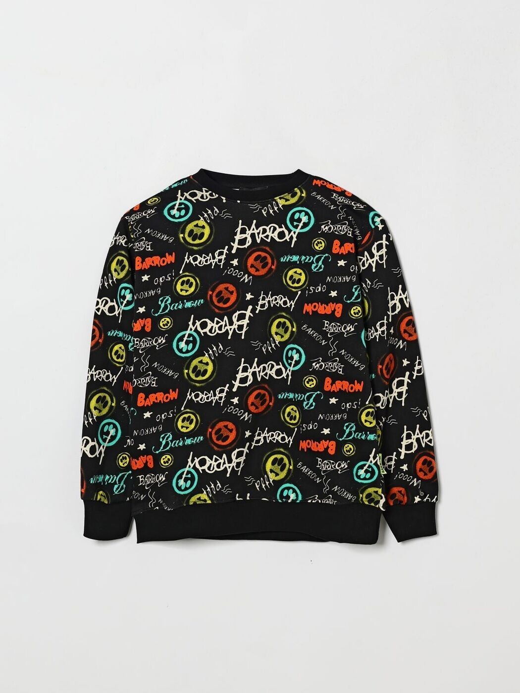バロウキッズ BARROW KIDS クルーネックジャンパー 編み物御召しもの ボーイズ 黒いこと Crew neck jumpers S6BKJUSW048 関税 貨物輸送無料 2026SS gi