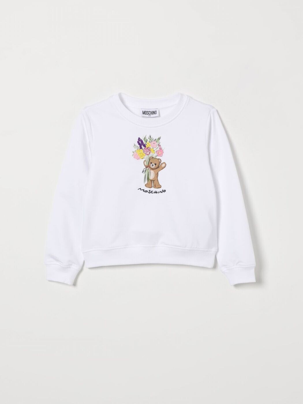 モスキーノ MOSCHINO クルーネックジャンパー 編み物御召しもの ガールズ 白いこと Crew neck jumpers HLF02MLDA00 関税 貨物輸送無料 2026SS gi