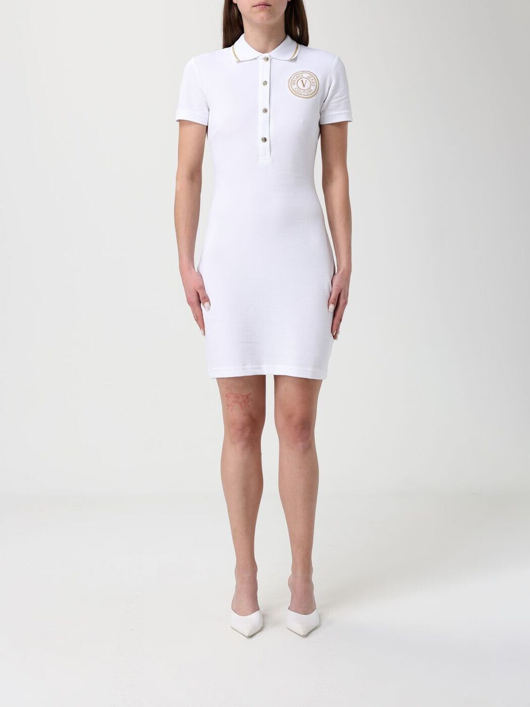 ヴェルサーチェ・ジーンズ・クチュール VERSACE JEANS COUTURE ワンピース ドレス レディース ホワイト Dresses 80HAOT03CJ01T White 関税 送料無料 2026SS gi｜BRANDSHOP「il Tesoro」