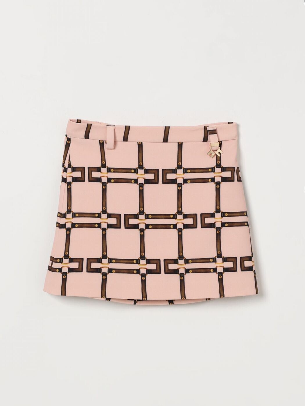エリザベッタ フランキ ELISABETTA FRANCHI 天使の都市 MIA BAMBINA ミニ御徒面子 スコート ガールズ 赤銅色 Mini-skirts EFGO2120GAE01 関税 貨物輸送無料 2026SS gi