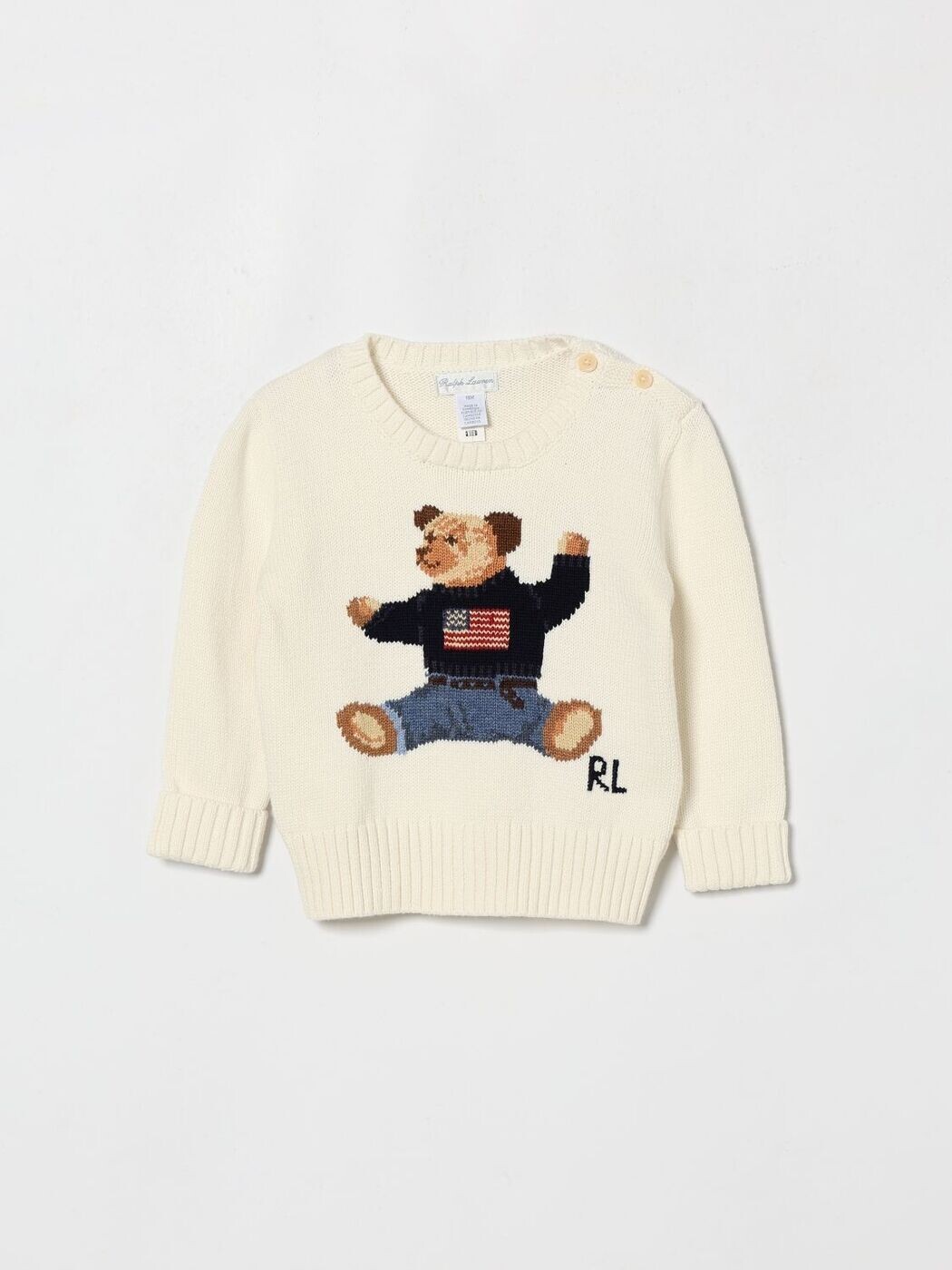 ポロ・ラルフローレン POLO RALPH LAUREN クルーネックジャンパー 編み物お召しもの ボーイズ 白いこと Crew neck jumpers 320669571 関税 貨物輸送無料 2026SS gi