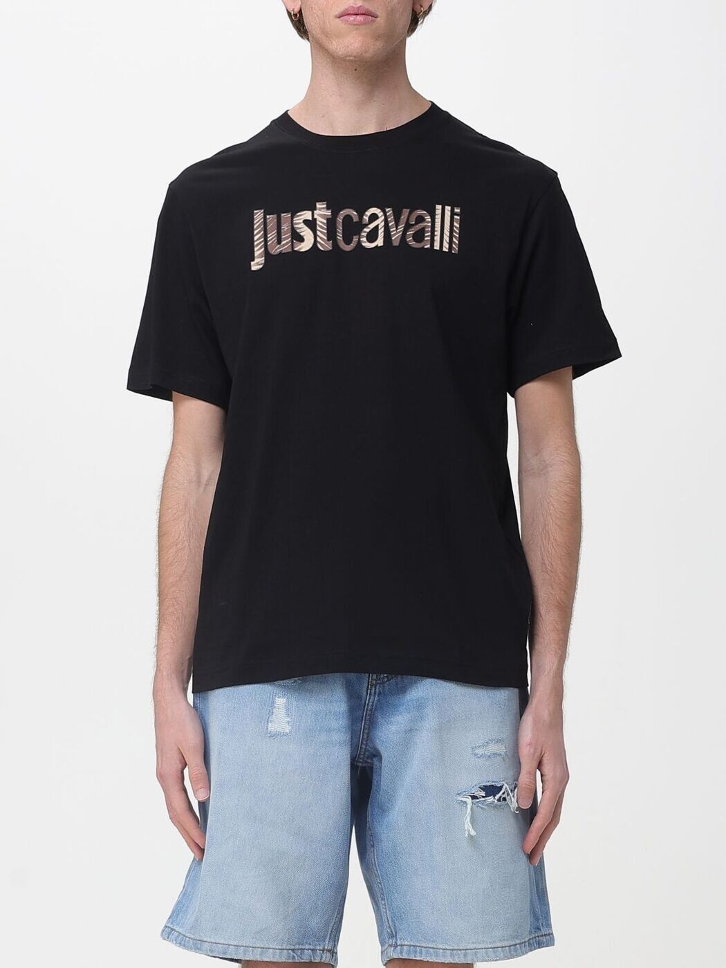 ジャスト カヴァリ JUST CAVALLI Tシャツ メンズ ブラック T-shirts 80OAHT03CJ500 Black 関税 送料無料 2026SS gi|BRANDSHOP「il Tesoro」